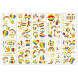 RAINBOW HEART SUN TATTOOS METALLIC FUN_CWMM8233