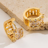 COLORFUL GOLD PLATED HOOP EARRINGS LUXURY DESIGN_CWMM8529