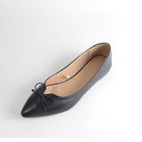 Women Pointed Bow Soft Sole Flat Shoes