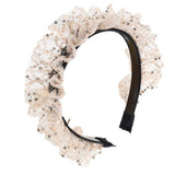 FASHIONABLE RUFFLE SEQUINED HEADBAND_CWAHA2314