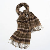 NORDIC PLAID WOOL SCARF WARM WINTER COUPLE WRAP_CWASC2357