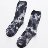 Women Double-Needle Tie-Dyeing Mid-Tube Socks_Cwms0243