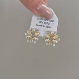 FASHIONABLE FLOWER ZIRCON STUD EARRINGS_CWAJE1333