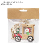 PAINTED CANDY TRAIN WOOD ORNAMENT FOR XMAS_CWAJE5319