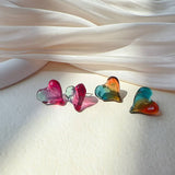 RETRO JELLY CONTRAST HEART EARRINGS_CWAJE2173