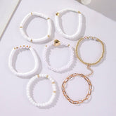 7 PIECE CLAY BRACELET SET WITH LETTER HEART PENDANT_CWMM3536