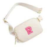 NYLON LETTER BELT BAG ADJUSTABLE SPORT WAIST PACK_CUAB0281