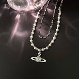 STYLISH PEARL PLANET NECKLACE_CWAJE1268