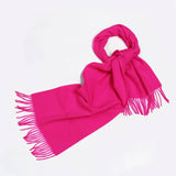 100% WOOL SIMPLE SOLID COLOR SCARF UNISEX_CWASC2296