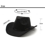 Western Cowboy Hat Brown Jazz Hat Felt Hat_Cwah2497
