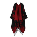 Warm Outer Wear Thickened Tassel Slit Cape_Cwasc2169