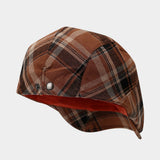 Plaid Dopamine Color Block Newsboy Hat_Cwah04626