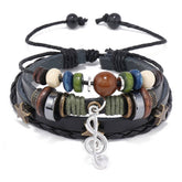 SIMPLE MULTI LAYER BEADED LEATHER BRACELET_CWMM4454