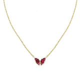 BUTTERFLY TEMPERAMENT VERSATILE ZIRCON NECKLACE_CWMM3752