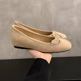 RED WEDGE BALLET FLATS FOR WOMEN FAIRY STYLE_CWSHF0090