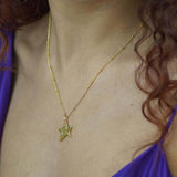 HIGH END DESIGN FIVE POINTED STAR NECKLACE_CWMM5595