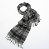 NORDIC PLAID WOOL SCARF WARM WINTER COUPLE WRAP_CWASC2357