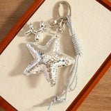 STYLISH SILVER STAR BALLOON DOG BAG KEYCHAIN_CWMM7638
