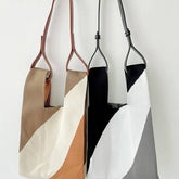 SIMPLE COLOR BLOCK KNITTED SHOULDER HANDBAG_CWAB1497