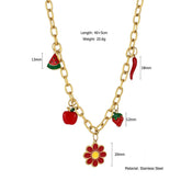 BOLD OCEAN STEEL NECKLACE WITH STARFISH SHELL_CWMM8852