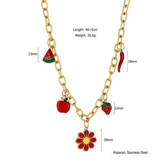 BOLD OCEAN STEEL NECKLACE WITH STARFISH SHELL_CWMM8852