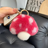 CUTE LITTLE MUSHROOM CAR KEYCHAIN BAG PENDANT_CWMM2533