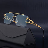 FASHION LEOPARD FRAMELESS TRIMMED SUNGLASSES_CWASG0618
