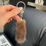 MINI CUTE PLUSH TAIL CAR KEYCHAIN BAG PENDANT_CWMM2537