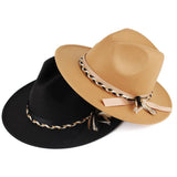 FASHION RETRO SOLID COLOR FELT HAT JAZZ HAT_CWAH0764