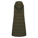 Solid-Color Hooded Sleeveless Cotton-Padded Vest