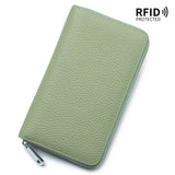 Genuine Leather Zipper Multifunctional Long Wallet_Cwab3741