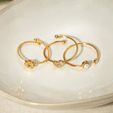 18K PALD GOLD STAINLESS STEEL RINGS SET WHOLESALE_CWAJE1231