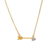 COLORFUL CREATIVE HEART PIERCING PENDANT NECKLACE_CWMM5342