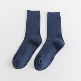 NEW ALL MATCH DOUBLE NEEDLE MID CALF SOCKS_CWMS1347