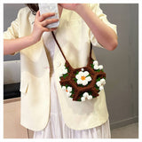 PUFF FLOWER SMALL FRESH HANDMADE CROCHETED BAG_CWAB2405