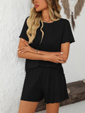 Solid Color Pajamas Short-Sleeved Homewear Set