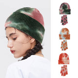 NEW WOOL TIE DYE GLOVES AND HAT TWO PIECE SET_CWMM2864