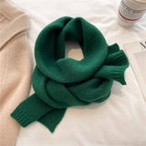 SOLID KNIT SCARF CANDY COLOR WRAP FOR STUDENTS_CWASC0975