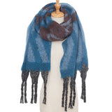 FAUX MOHAIR TASSEL SHAWL THICK WINTER WRAP_CWASC0157