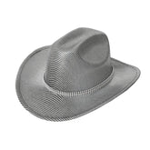 LASER STRIPE RHINESTONE WESTERN FELT COWBOY HAT_CWAH3653