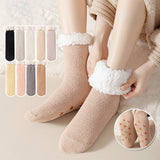 THICKENED FLEECE LADIES MID CALF SOCKS_CWMS0777