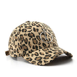 LEOPARD PRINT CURVED BRIM BASEBALL CAP STREET STYLE_CWAH1870
