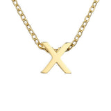 FASHION MIRROR POLISHED GOLD LETTER NECKLACE_CWMM5590