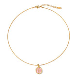 FRENCH RETRO LOVE FLOWER CLAVICLE CHAIN_CWAJE1444