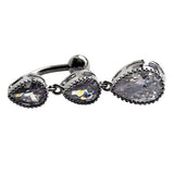 Teardrop Zircon Belly Button Ring For Women_Cwmm9455