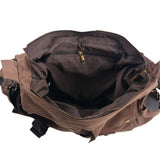 Vintage Canvas Leather Laptop Satchel For Men_Cwab5567