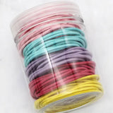 100PCS MULTI COLORED ELASTICS HAIR TIES SCRUNCHIES_CWAHA0136