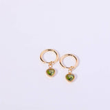 FASHION HEART ZODIAC BIRTHSTONE EARRINGS LUXURY_CWAJE5093
