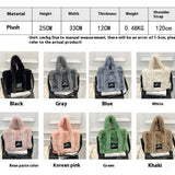 FAUX RABBIT FUR TOTE BAG WOMEN LARGE HANDBAG_CUAB00552