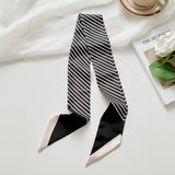 Versatile Black Striped Scarf Headband Scarf_Cwasc0707